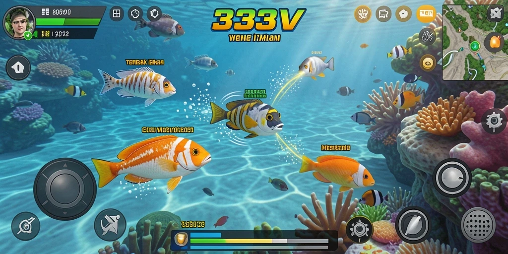 Tampilan gameplay Tembak Ikan yang seru dan mengasyikkan di 333V.