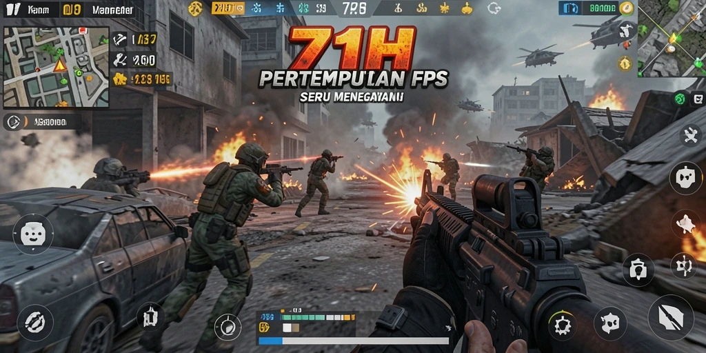 Screenshot gameplay 71H menampilkan aksi pertempuran yang mendebarkan.