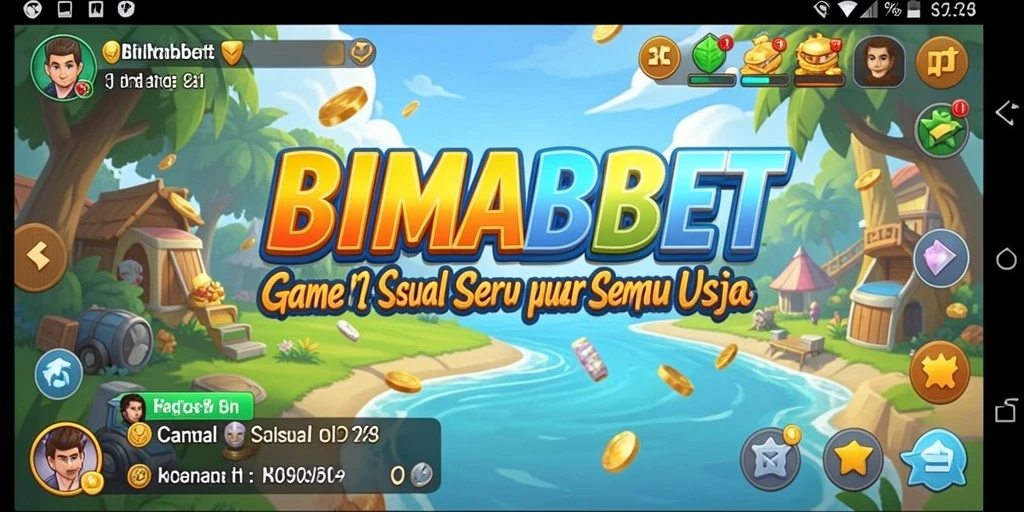 Screenshot gameplay BIMABET menampilkan aksi seru dan interaksi antar karakter.