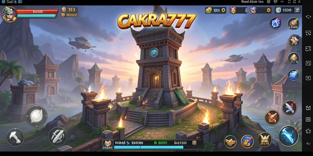 Tampilan gameplay menawan dari CAKRA777 yang penuh strategi Tower Defense.