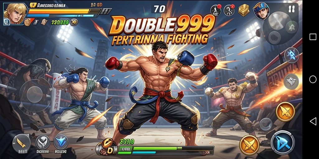 Tampilan menegangkan dari pertarungan dalam DOUBLE999.