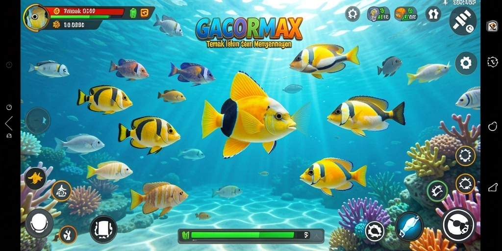 Tampilan gameplay GACORMAX dengan aksi tembak ikan yang menarik.