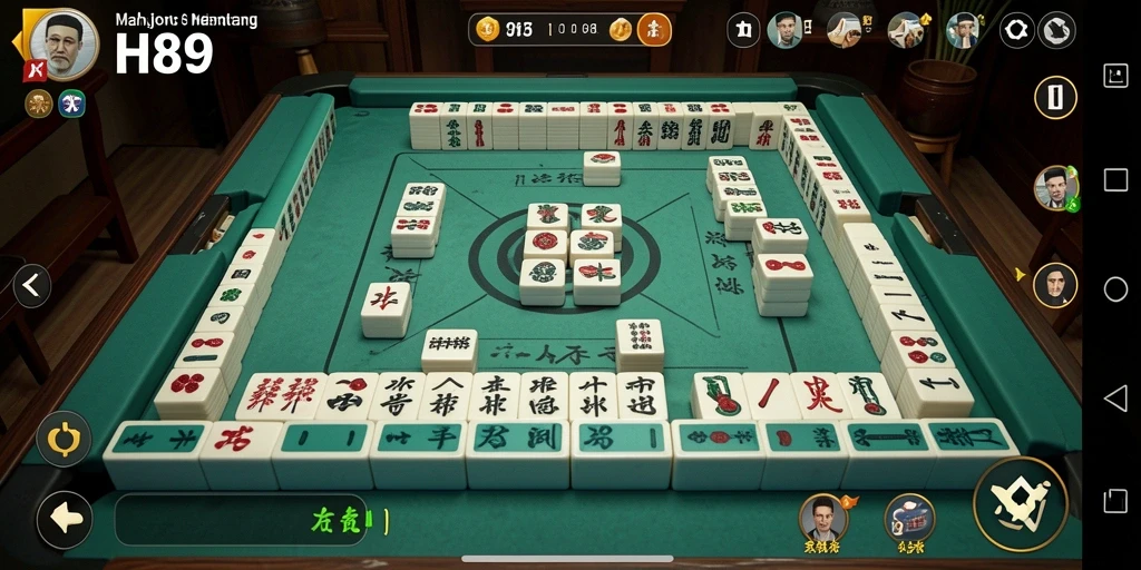 Screenshot gameplay H89 yang menampilkan suasana permainan Mahjong.