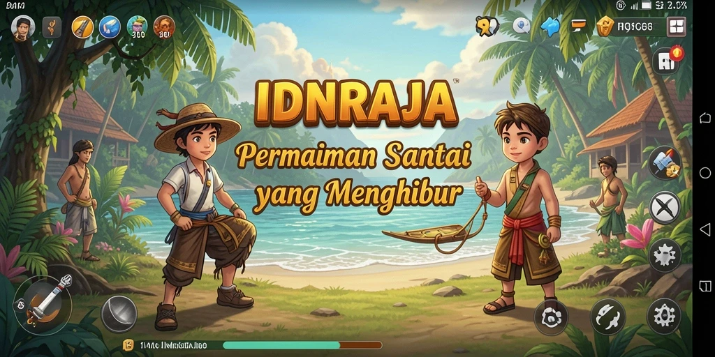 Tampilan gameplay IDNRAJA yang seru dan menarik.