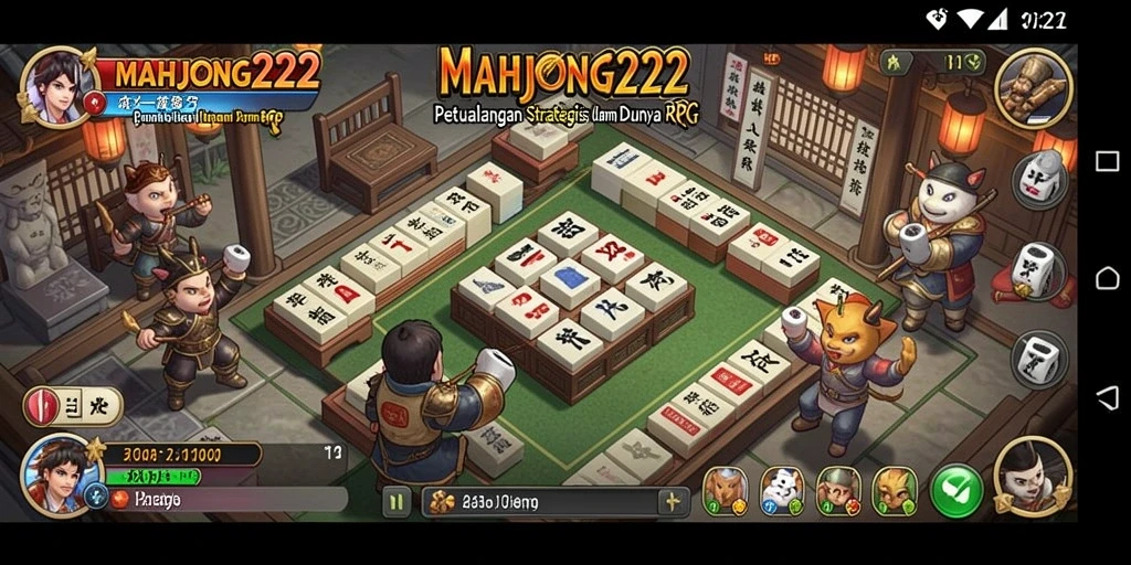 Tampilan menarik dari pertempuran RPG di MAHJONG222.