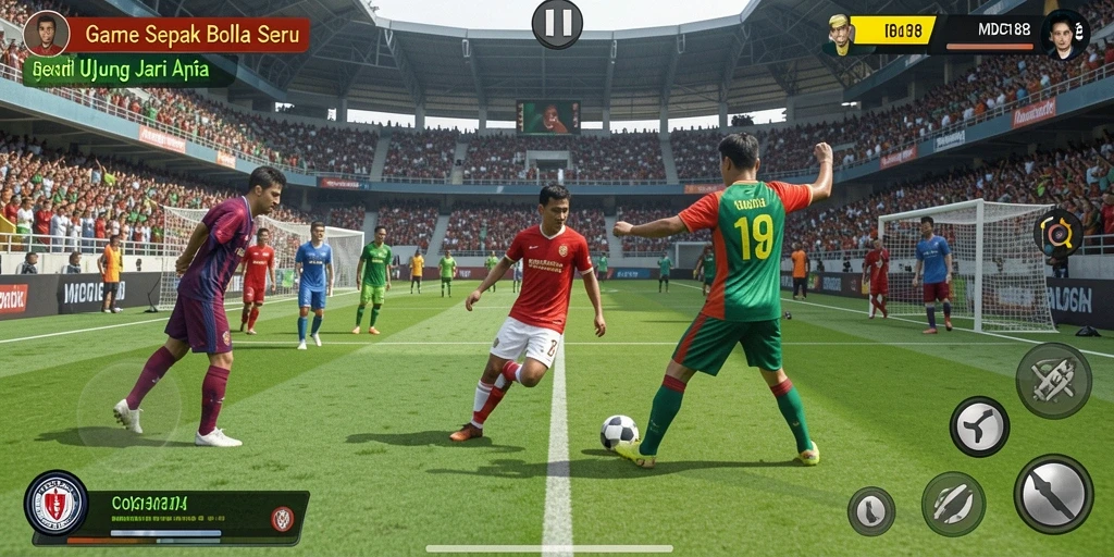 Tampilan gameplay MDG188 yang menegangkan dan penuh aksi di lapangan hijau.
