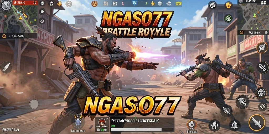 Gameplay menegangkan dalam battle royale NGASO77.