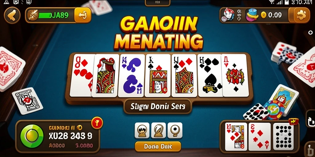 Screenshot dari gameplay OJA89 yang menampilkan aksi seru permainan Domino.