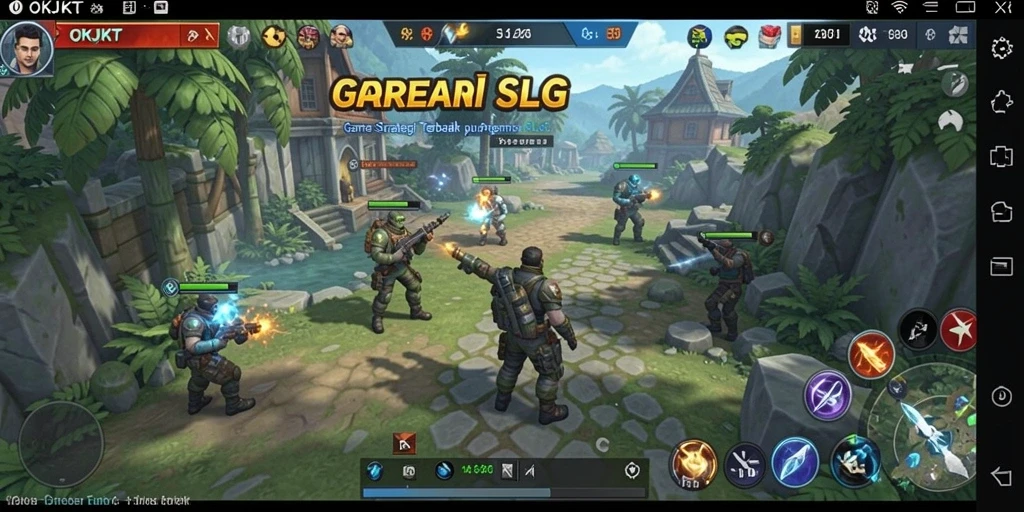 Gameplay SLG menegangkan dalam OKJKT yang penuh strategi.