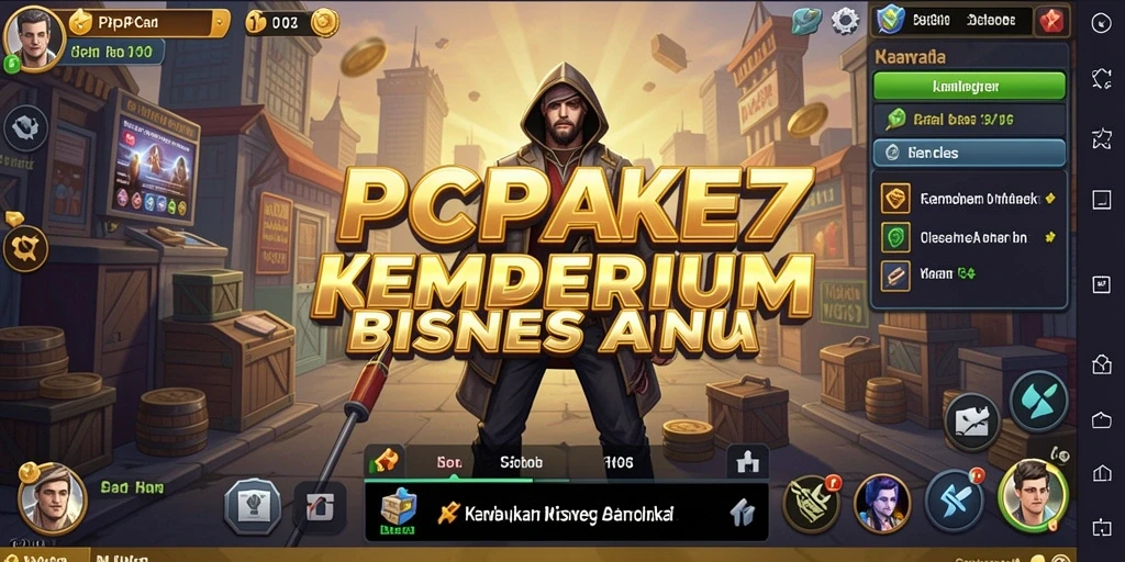 Tampilan gameplay PCPC7 menampilkan strategi bisnis yang menantang.