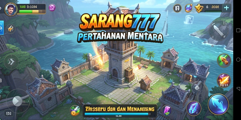 Tangkapan layar dari gameplay Tower Defense SARANG777 yang mendebarkan.