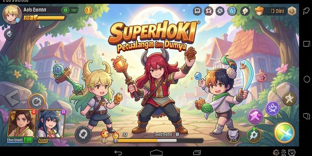 Screenshot gameplay SUPERHOKI yang menampilkan aksi seru.