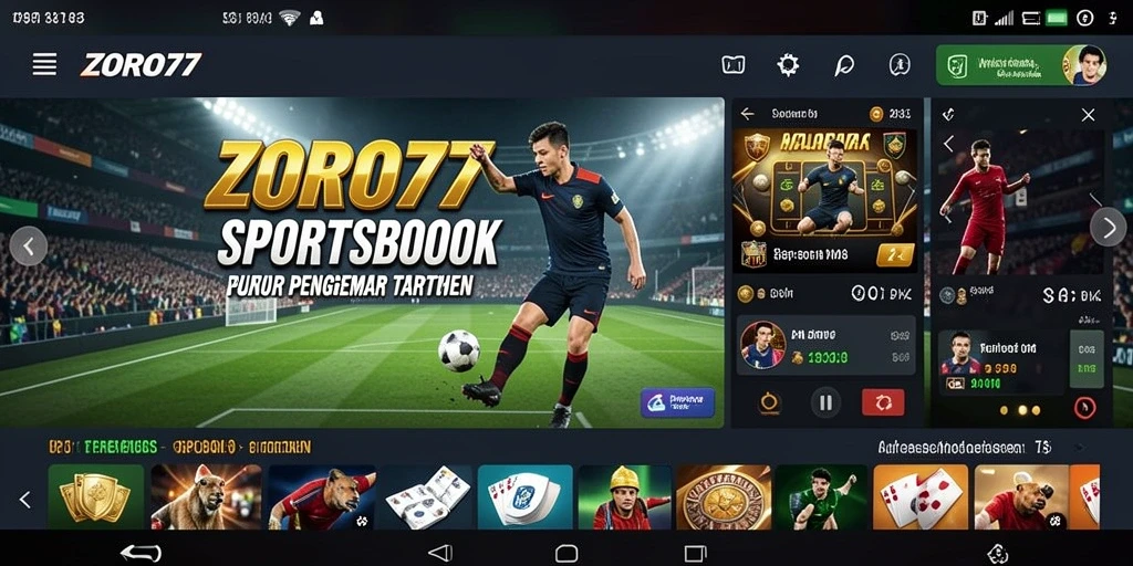 Tampilan gameplay menarik dari aplikasi Sportsbook ZORO77.